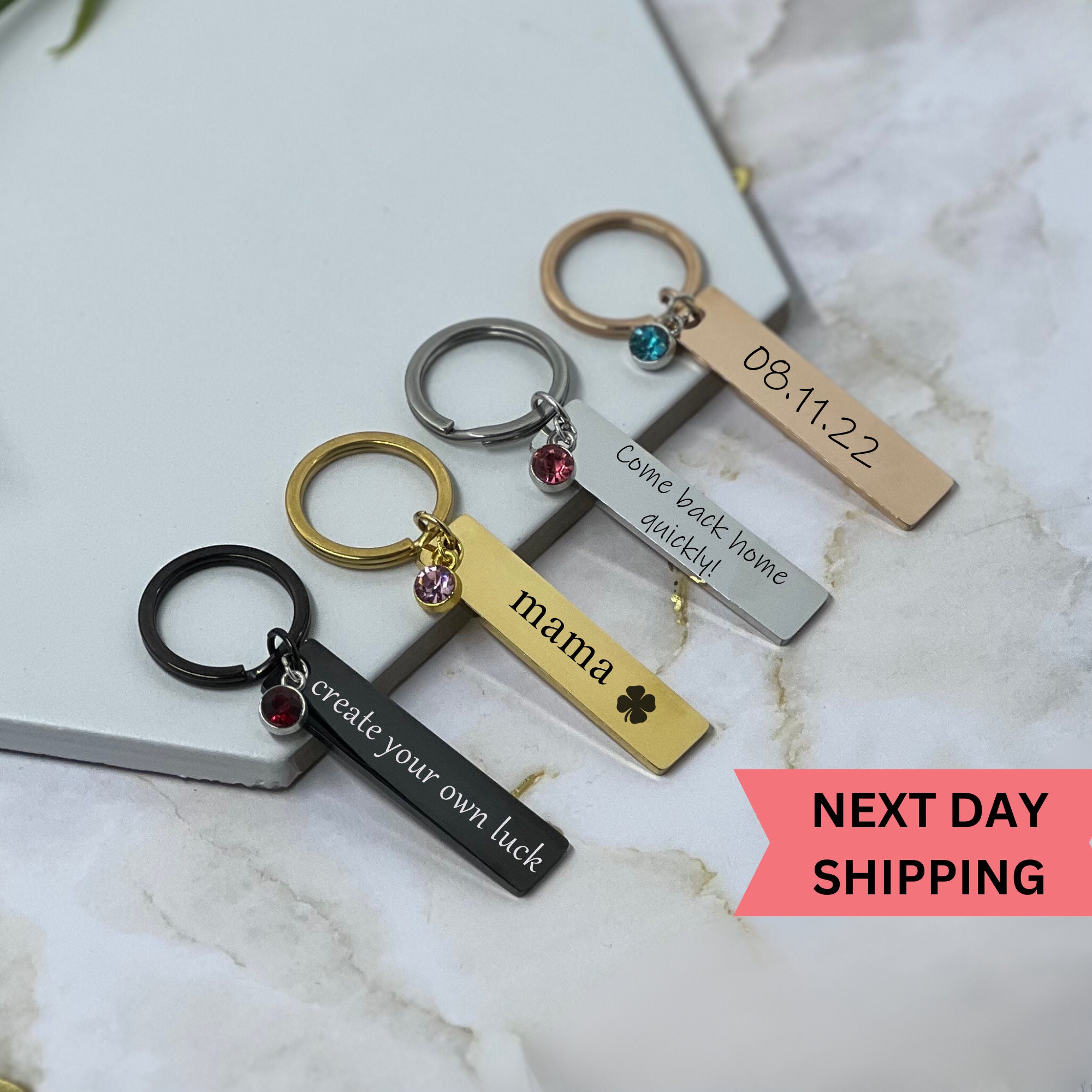 Luxury Brings Custom Keychain Personalized Keychains Engraved Bar