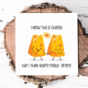 Cute Cheese Card Perfect For Birthday or Anniversary, Cheesy Birthday Card For Husband, Wife, Boyfriend of Girlfriend, Card For Him Or Her