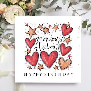 Carte d'anniversaire pour mari merveilleux