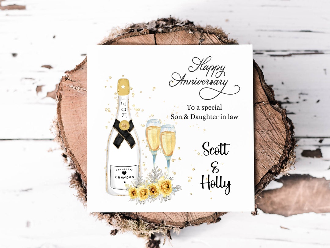 Son & Daughter In Law Wedding Anniversary Card