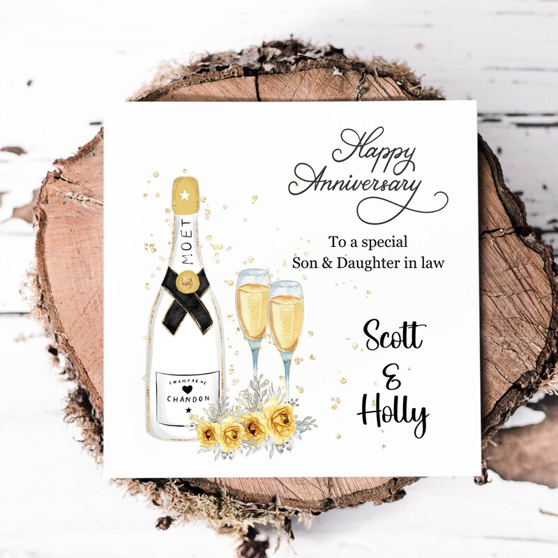 Son and Daughter in Law Anniversary Card - Etsy UK