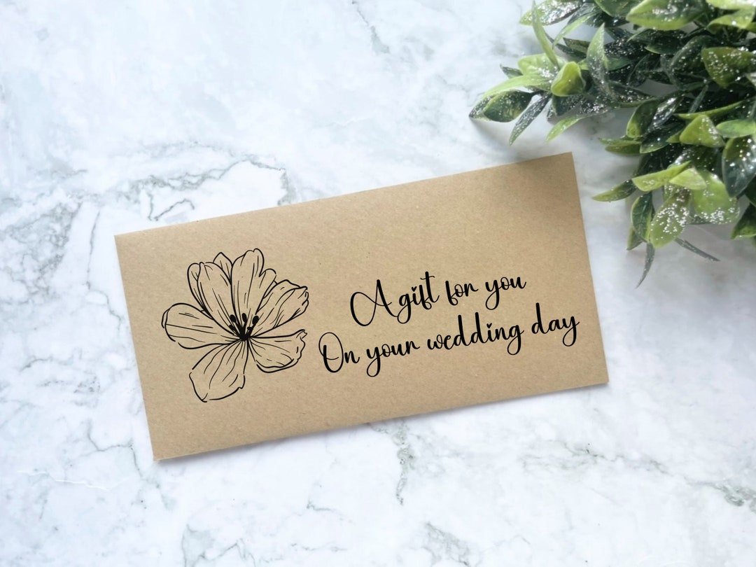 HOMANGA Wedding Money Card – Elegant Gift Envelope With Cash Slots For Bride & Groom
