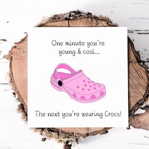Carte d'anniversaire drôle de croco, carte humoristique pour frère, soeur, ami, disponible en différentes couleurs, carte pour amateur de croco, carte de blague croco