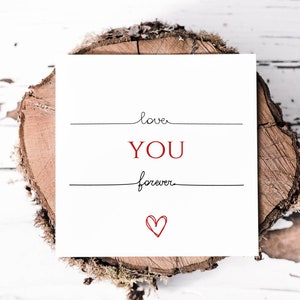 Biglietto di San Valentino che ti amo per sempre, perfetto per lui o per lei, messaggio semplice per l'amante