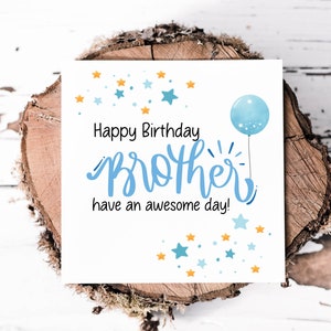 Feliz aniversário irmão tenha um dia incrível cartão de aniversário