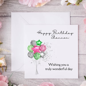 Carte d'anniversaire personnalisée pour soeur, tante, ami, cousin, belle-soeur