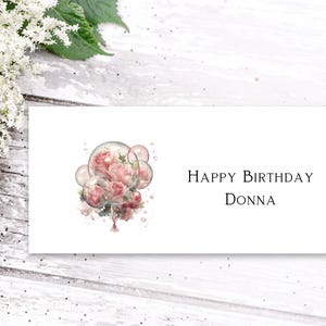Envelope de dinheiro de aniversário personalizado com nome para filha, irmã, neta ou amiga, carteira de presente com nome personalizado para seu aniversário