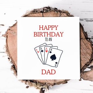 Cartão de feliz aniversário para o pai Ace, cartão engraçado para o aniversário do pai