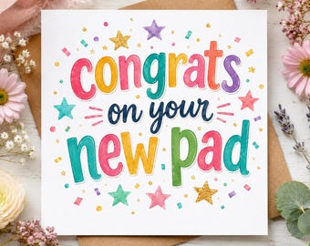 Tarjeta de felicitación por casa nueva, Tarjeta de felicitación por tu nuevo hogar, Tarjeta de inauguración de casa, Tarjeta de felicitación por casa nueva, Regalo divertido para casa nueva, Tarjeta para la primera casa