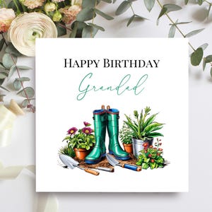 Cartão de Feliz Aniversário com Tema de Jardinagem do Vovô, Cartão para Avô que Ama Jardinagem, Mude a Relação para Terno, Tio do Papa, Pai,