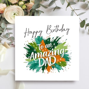 Tarjeta de cumpleaños para un papá increíble, feliz cumpleaños para un papá increíble OTR1825