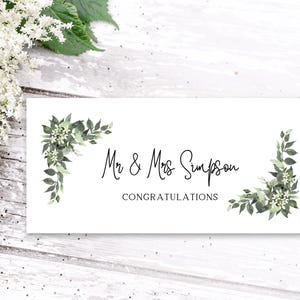 Busta regalo di nozze personalizzata per gli sposi, portafoglio floreale per soldi da sposa personalizzato con il nome della coppia