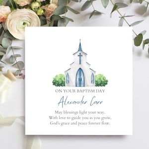 Beautiful On Your Baptism Day Card For Son, Grandson, Godson, Nephew, or Cousin, Baptism Keepsake Cards and Gifts