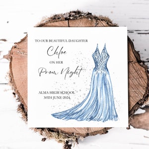 Tarjeta personalizada para la noche de graduación de nuestra hija, para su hermosa hija en su graduación, personalizada con nombre y fecha.