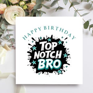Tarjeta de cumpleaños para un hermano, feliz cumpleaños para un hermano de primera categoría OTR8946