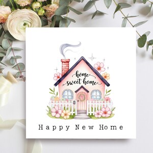 Cartão de casa nova, design de casa doce lar, presente de feliz casa nova, lembrança de mudança de casa