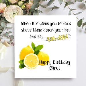 Carte d'anniversaire drôle pour amie, soeur, fille, nièce, maman, grand-mère, belle-soeur, carte personnalisée drôle pour son anniversaire OTR9197
