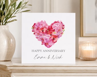 Personalised Couples Wedding Anniversary Card
