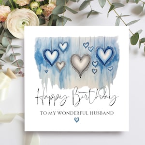 Carte d'anniversaire pour mari merveilleux, joyeux anniversaire à un mari merveilleux, tout mon amour pour votre anniversaire