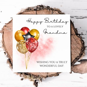 Carte d'anniversaire de grand-mère, joyeux anniversaire à une belle grand-mère