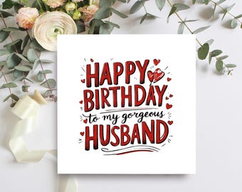 Alles Gute zum Geburtstag an meinen wundervollen Ehemann! Geburtstagskarte für den Ehemann