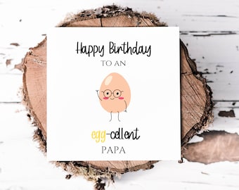 Tarjeta de cumpleaños divertida para papá, tarjeta humorística hecha a mano.