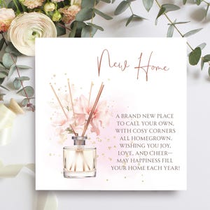 Carte pour nouvelle maison avec image aquarelle sur la porte, voeux de bonheur dans votre nouvelle maison, bonne chance dans votre nouvelle maison, cartes et cadeaux de pendaison de crémaillère