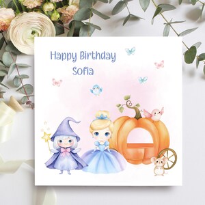 Carte d'anniversaire sur le thème de la princesse pour fille, nièce, petite-fille, jolie carte pour l'anniversaire d'une petite fille OTR4271