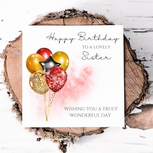 Carte d'anniversaire de soeur, joyeux anniversaire à une belle soeur