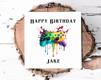 Personalized Gaming Controller Birthday Card: Gamer Son, Nephew