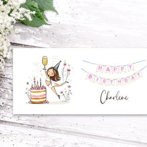 Sobre de regalo de dinero de cumpleaños personalizado, nombre personalizado y edad, soporte de efectivo exclusivo para niños, adolescentes o adultos