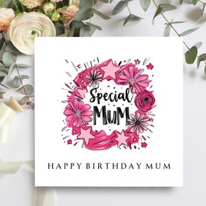Speciale verjaardagskaart voor moeder, gefeliciteerd met je verjaardag!