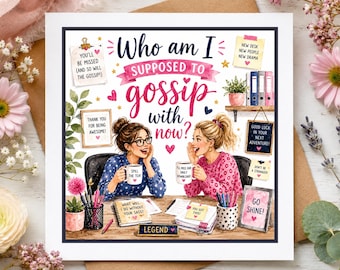 Funny Leaving Card for Colleague, Goodbye Coworker Card, Work Friend Farewell Card, New Job Good Luck Card, Office Leaving Gift Card
