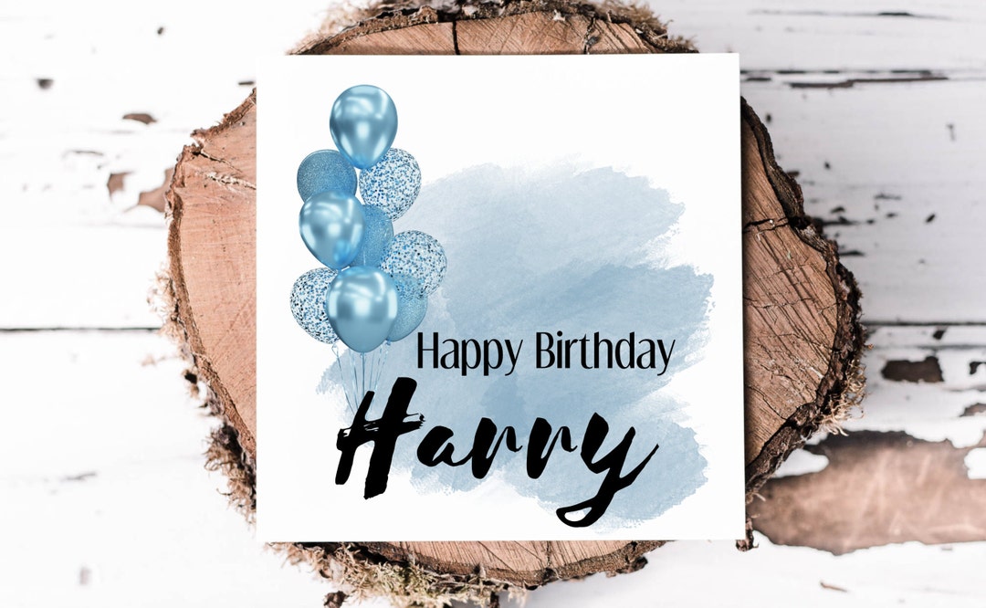Personalised Blue Balloon Boys Birthday, Birthday Card for Son, Nephew ...