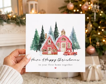 First Christmas in New Home Card, First Home Together Christmas Card, New House Xmas Card, Couple Christmas Card, New Home Gift