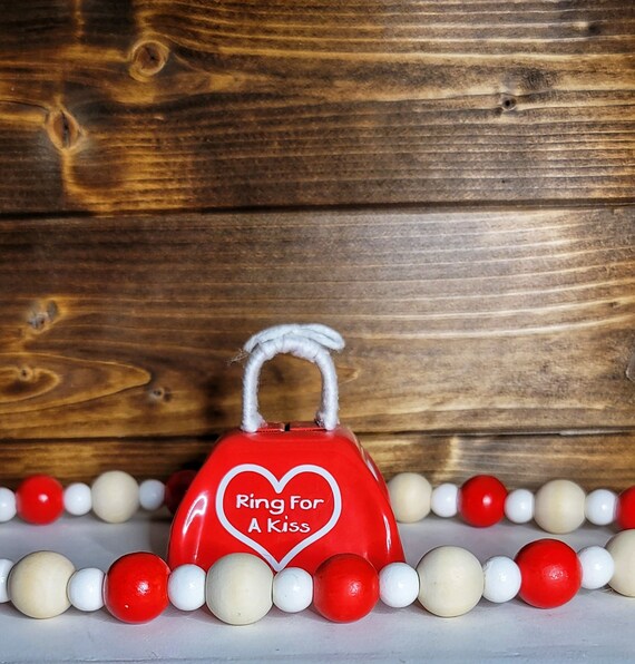 Ring for A Kiss Valentine Cow Bell for Valentine Tiered Tray 