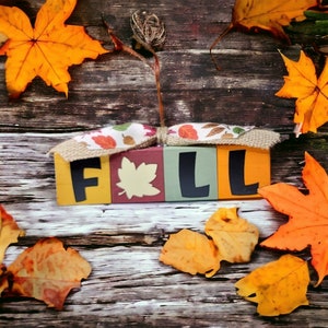 Mini Fall Blocks For Fall Tier Tray, Fall Holiday Decor, Tier Tray For Fall, Fall Farmhouse Sign