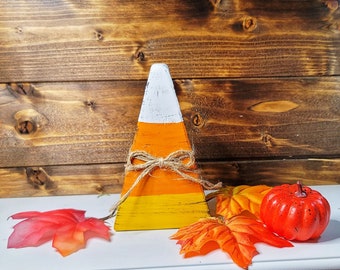 Candy Corn Wooden Tier Tray Decor, Halloween Tier Tray, Fall Decor, Candy Corn Tier Tray, Wooden Fall Sign