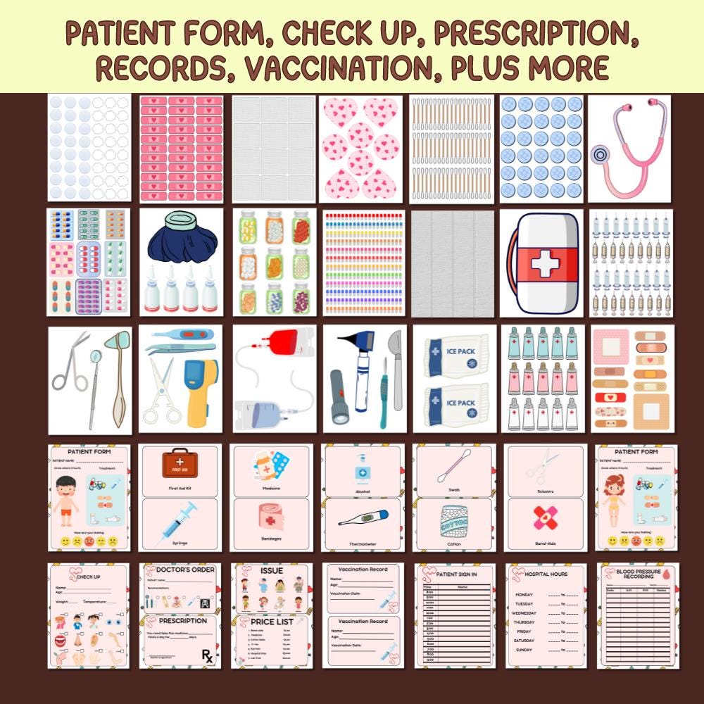 Doctor Office Pretend Play Printable / 68 PDF Pages / Role Play ...