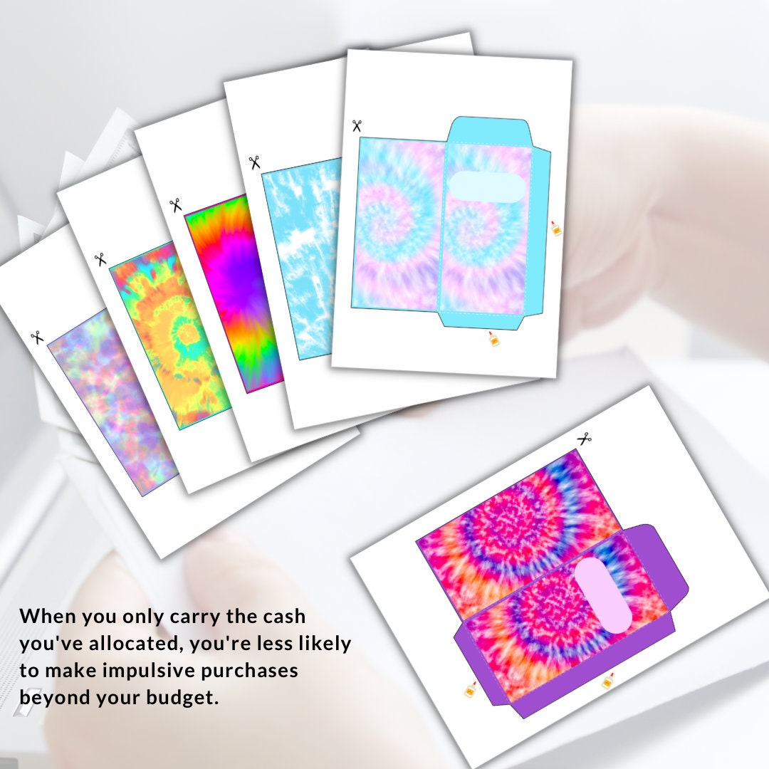 Cash Money Envelope Printable/ Tie Dye Designs / PDF / Instant - Etsy