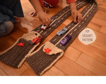 Pocket-Road Scarf Crochet Pattern PDF