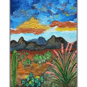 Desert landscape print magnet, Arizona gifts, Arizona souvenir, AVA M6