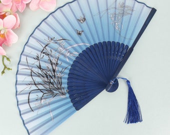 Japanischen Stil Faltventilator, chinesischen Stil Seide Fan, Handwerk Fan, Faltventilator, Hochzeitsgeschenk