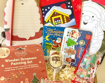 Childrens Christmas Gift - Activity Box - Pre Filled Xmas Eve  Box - Kids Christmas Hamper - Christmas Present - Personalised