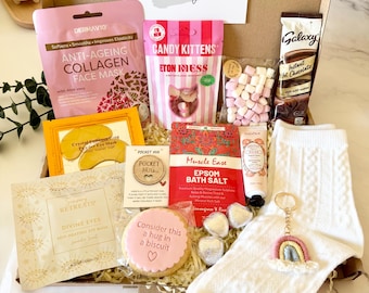 Hug in a Box for Her - Pamper Hamper - Get Well Soon Recovery Gift - Sympathy Gift Box - Thinking of You - Letterbox Gift - Care Package