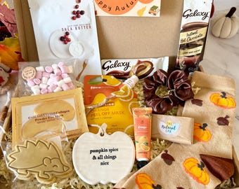 Autumn Gift Box - Hug in a Box - Pamper Hamper - Get Well Soon - Sympathy Thinking of You - Letterbox Gift - Care Package For Her - Spa Gift