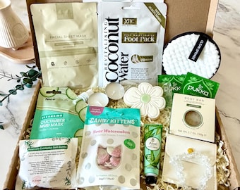 Care Package For Her - Hug In A Box - Spa Gift Basket - Pamper Hamper - Get Well Soon - Birthday Self Care Gift Box - Relaxation Gift