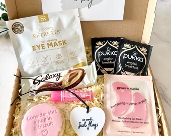 Hug in a Box - Pamper Hamper - Spa Gift for Her - Get Well Soon Recovery Gift - Self Care Package - Thinking of You Gift - Letterbox Gift