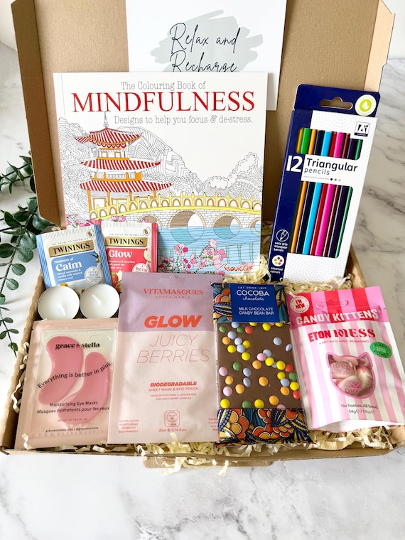 Recovery Get Well Soon Gift - Distraction Mindful Letterbox Gift - Care Package - Thinking of You - Hug in a Box - Wellness Gift for Her