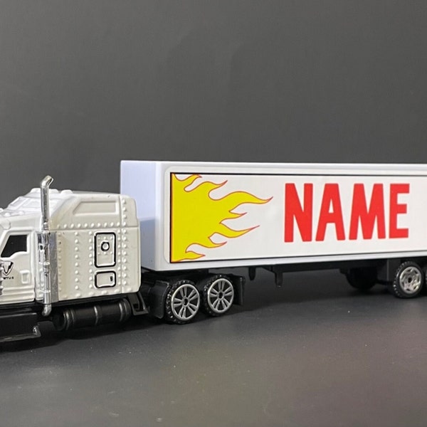 personalized toy truck with child name